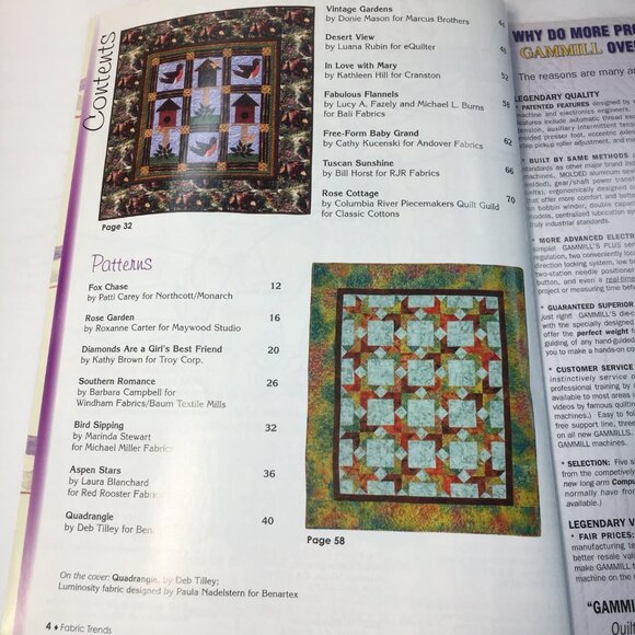 Fabric Trends Quilter Magazine Showcase Of Quilts & Latest Fabrics Issue 4 - Picture 4 of 8